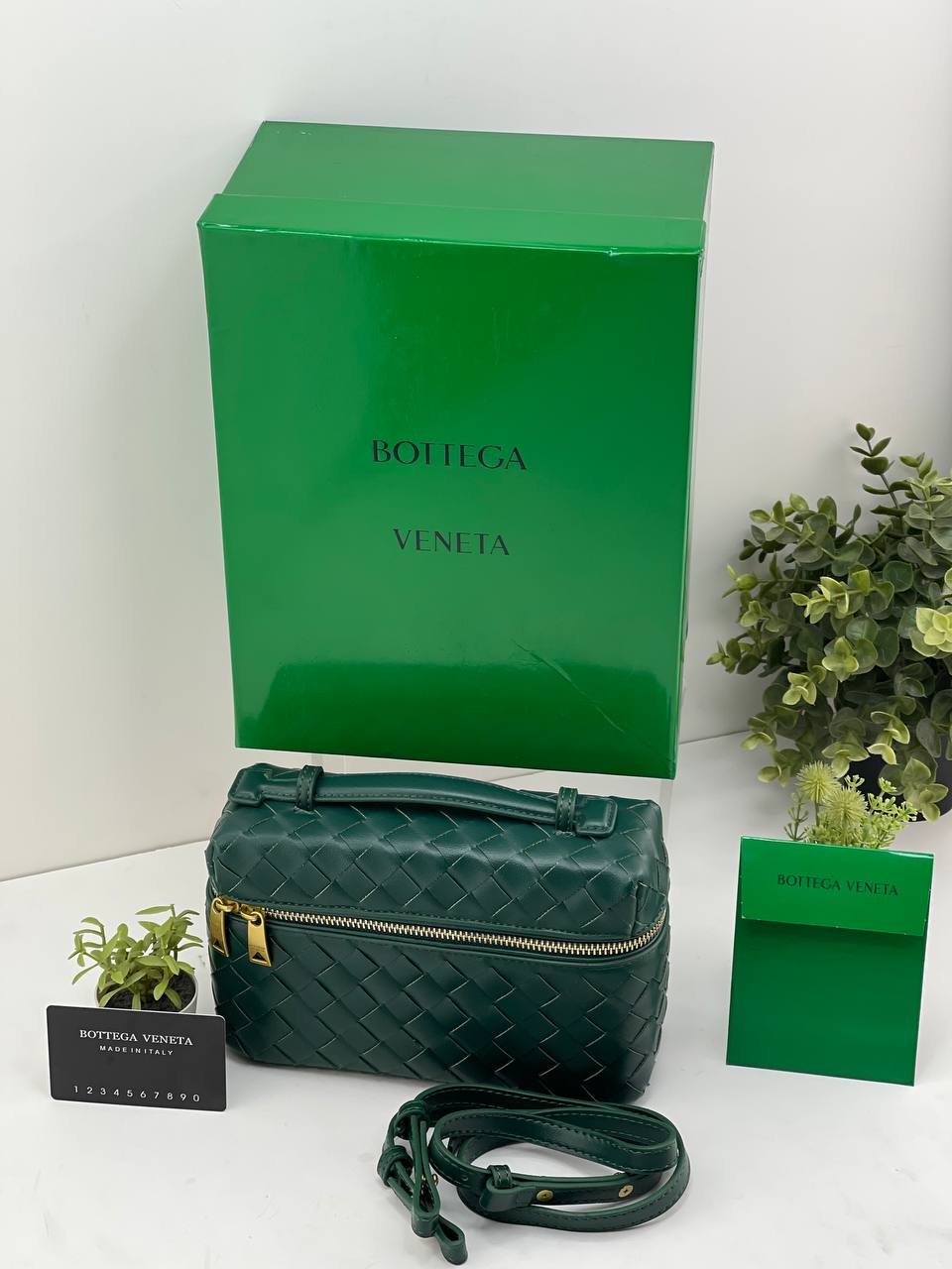Bottega Veneta Intrecciato Leather Vanity Case Bag