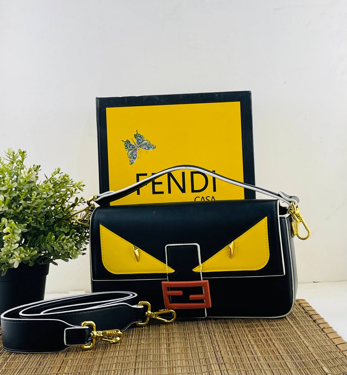 Fendi Baguette "Monster Eyes" Shoulder Bag