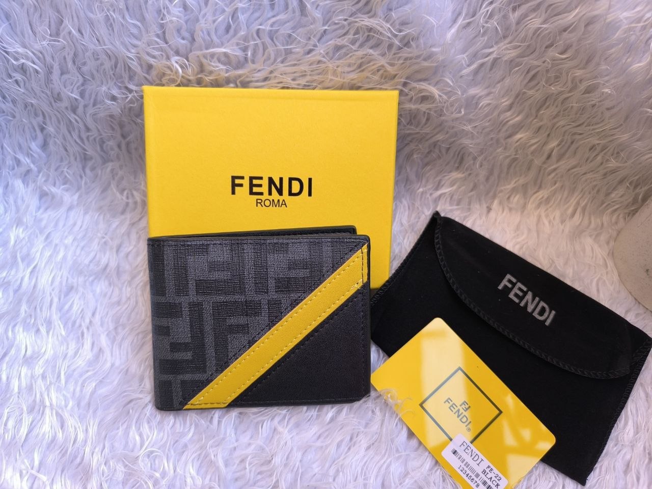 Fendi Roma Men's Bi-Fold Wallet - FE-22 Black