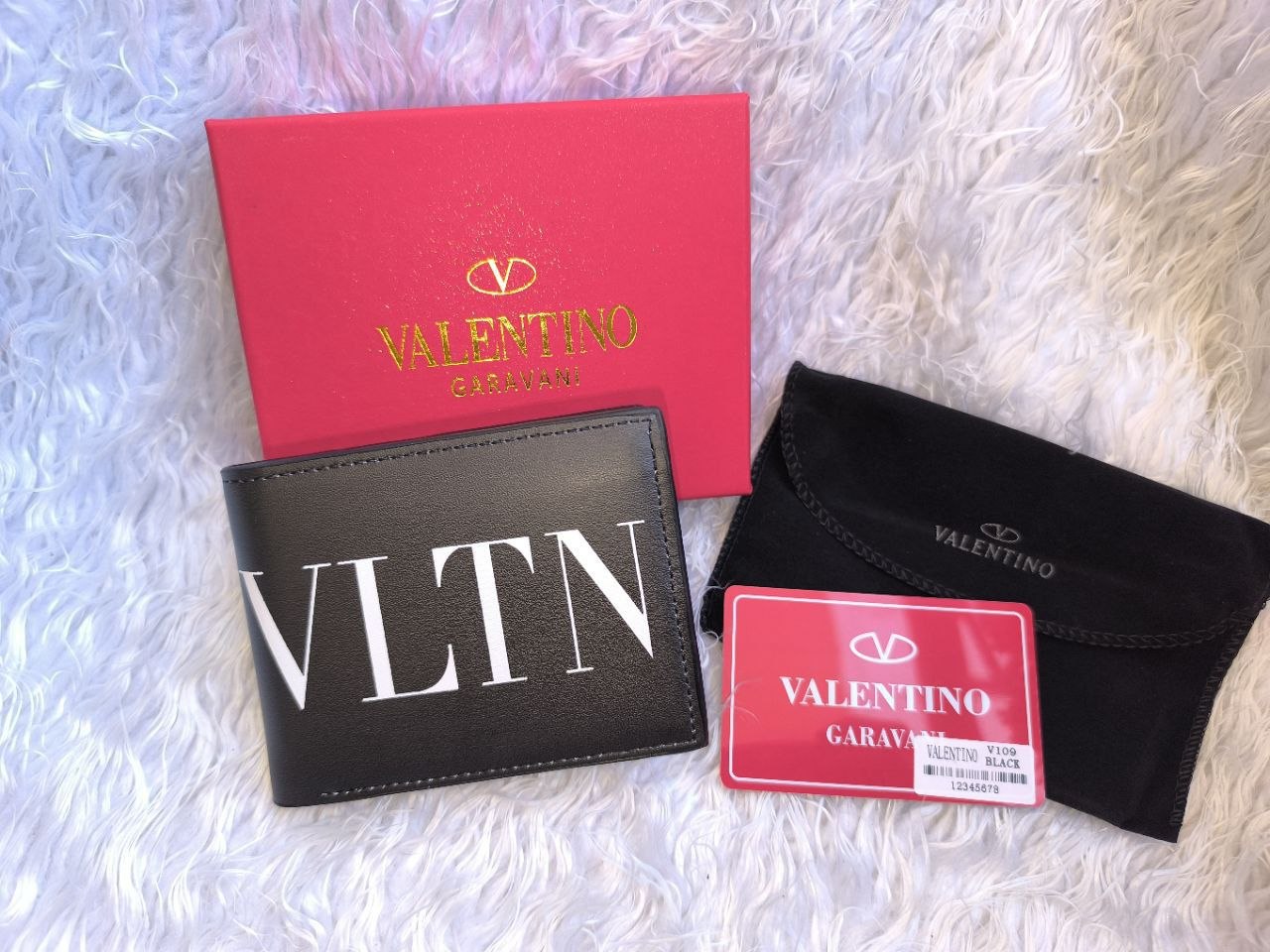 Valentino Garavani VLTN Men's Leather Bifold Wallet