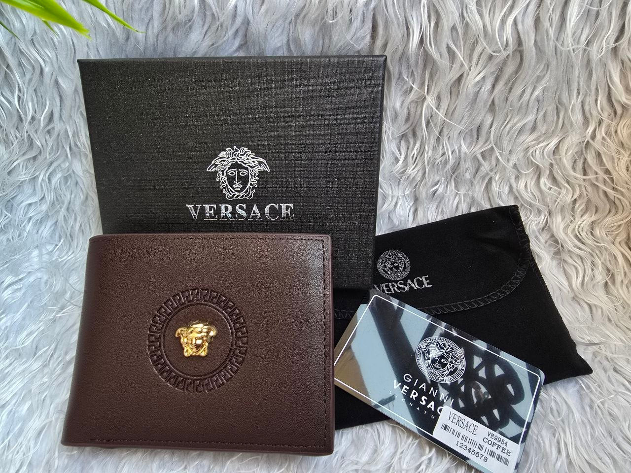 Gianni Versace Leather Men's Wallet - VE9954 (Coffee)