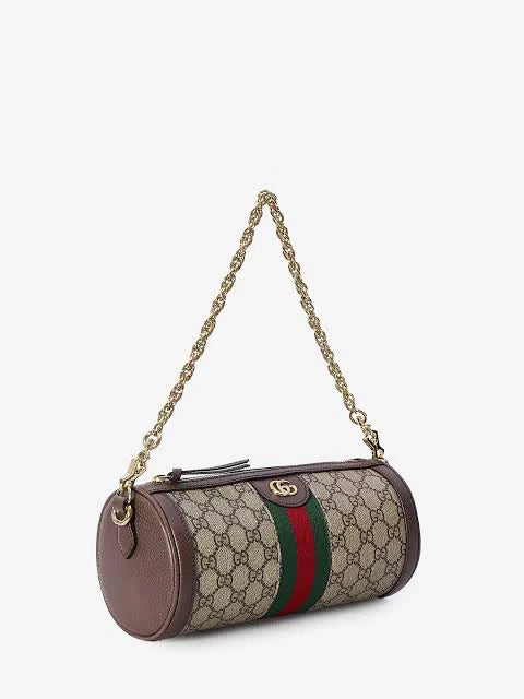 gucci canvas shoulder bag with chain