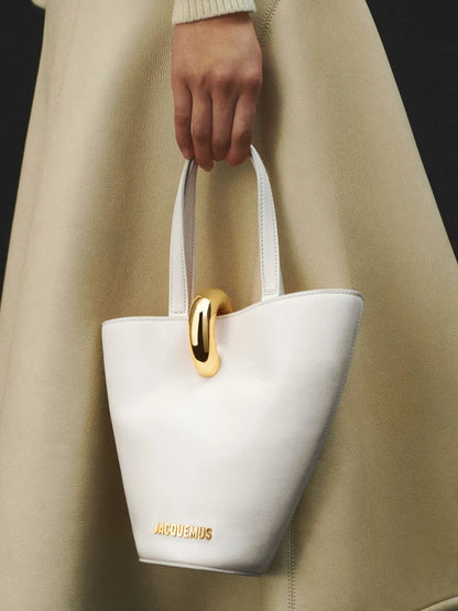 jacoumus Le Bisou Perle Bag / Le Panier Bucket Bag