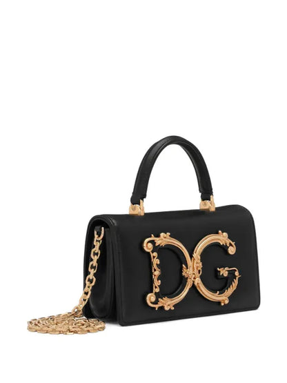Dolce & Gabbana (DG) Baroque Logo Top-Handle Bag