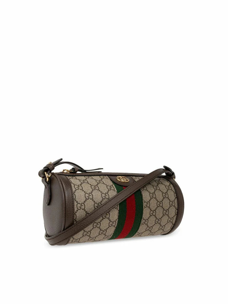 gucci canvas shoulder bag with chain
