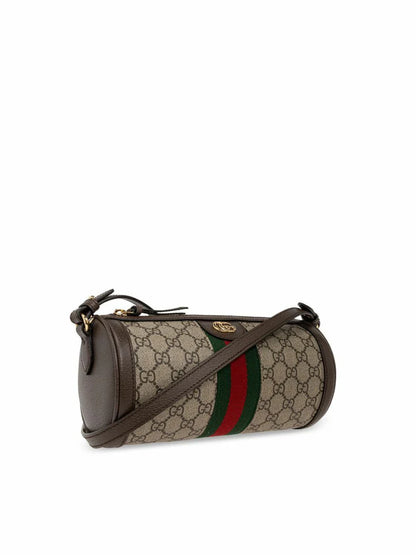 gucci canvas shoulder bag with chain