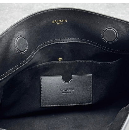 Balmain Luxury Belted Leather Shoulder Bag