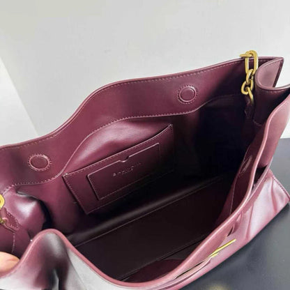 Balmain Luxury Belted Leather Shoulder Bag