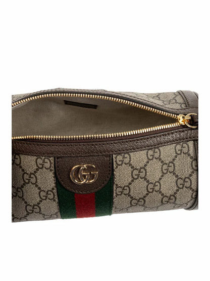 gucci canvas shoulder bag with chain