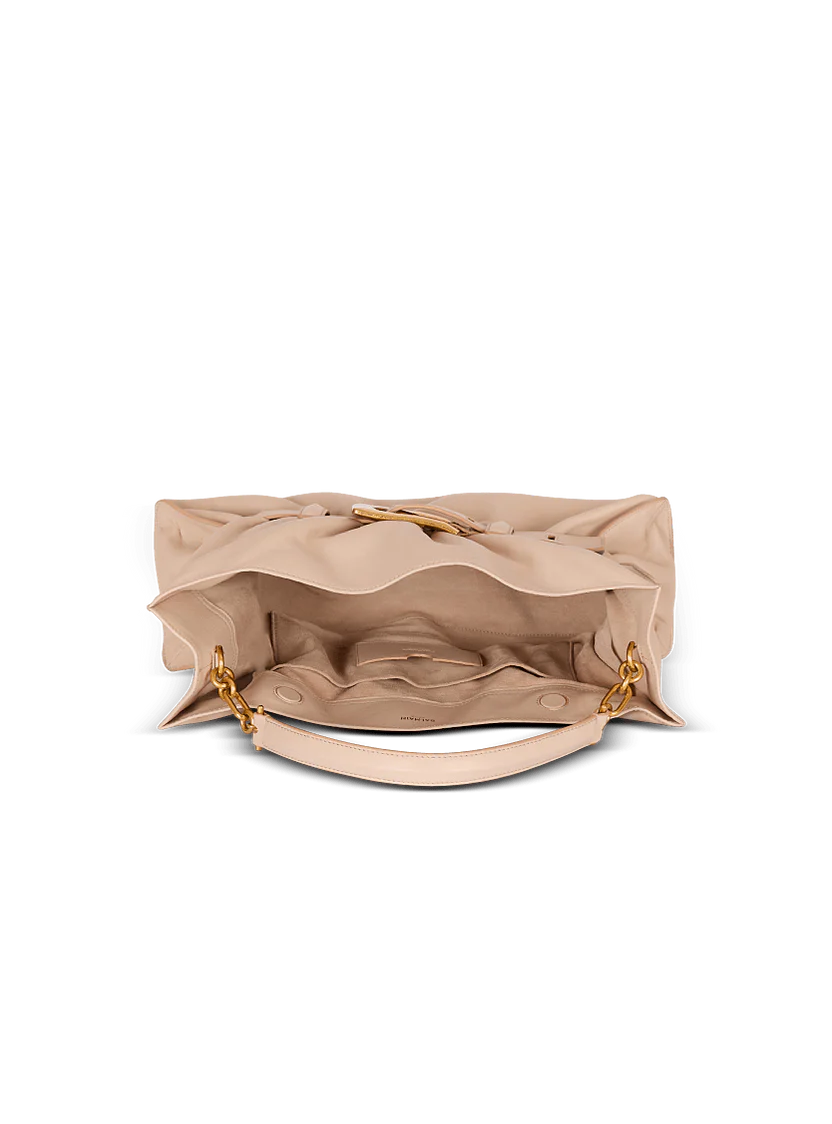Balmain Luxury Belted Leather Shoulder Bag