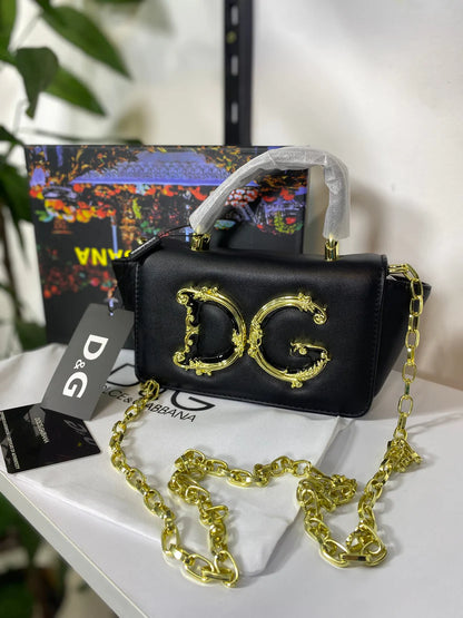 Dolce & Gabbana (DG) Baroque Logo Top-Handle Bag