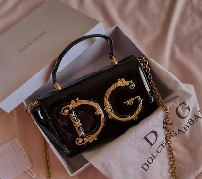 Dolce & Gabbana (DG) Baroque Logo Top-Handle Bag