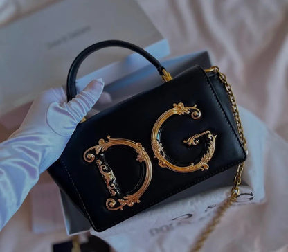 Dolce & Gabbana (DG) Baroque Logo Top-Handle Bag