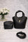 Bottega Veneta-Style Woven Leather Bucket Bag with Pouch