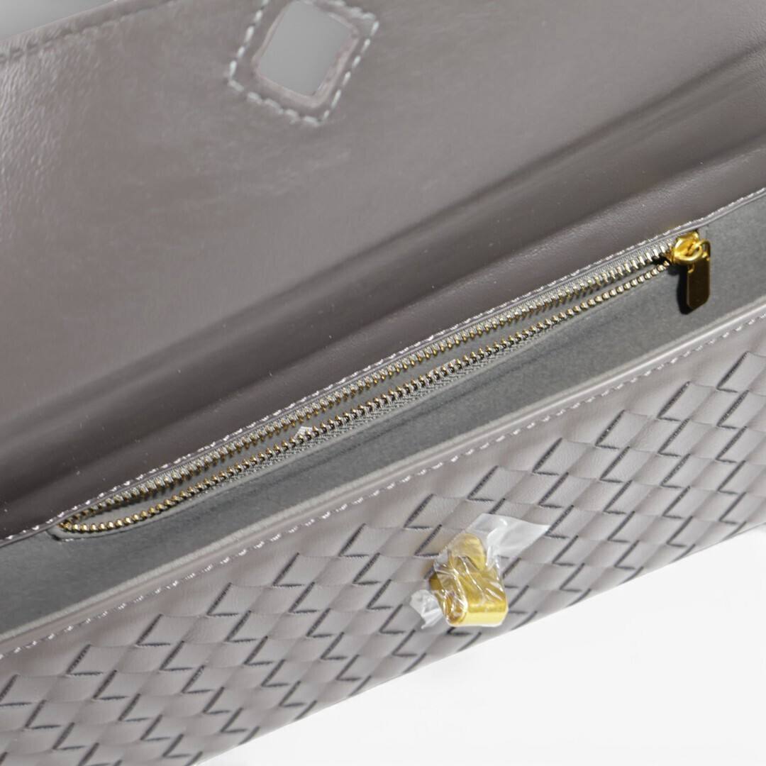 Bottega Veneta Intrecciato Knot Flap Clutch with Top Handle