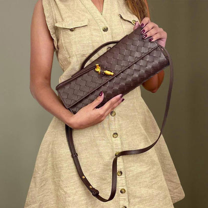 Bottega Veneta Intrecciato Knot Flap Clutch with Top Handle