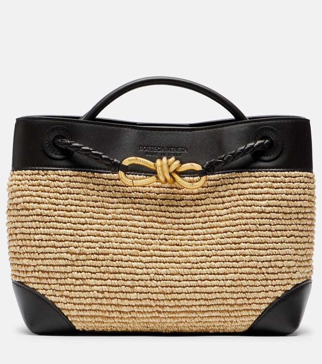 Bottega Veneta Andiamo Raffia Tote Bag