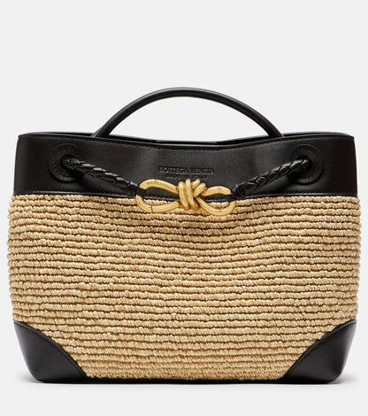Bottega Veneta Andiamo Raffia Tote Bag