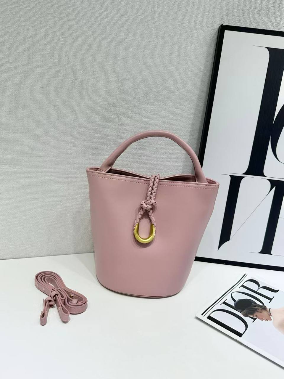 The Aura Braided Bucket Bag
