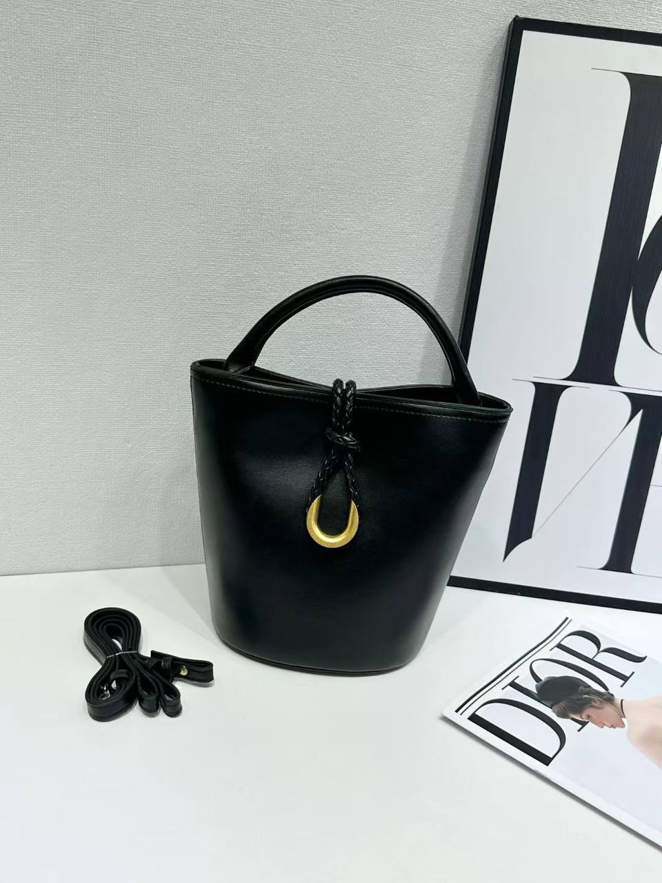The Aura Braided Bucket Bag