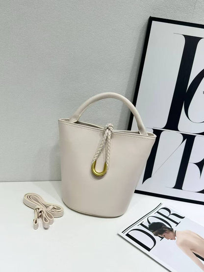 The Aura Braided Bucket Bag