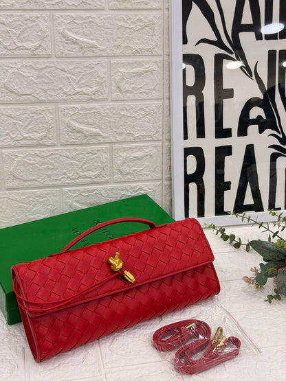 Bottega Veneta Intrecciato Knot Flap Clutch with Top Handle