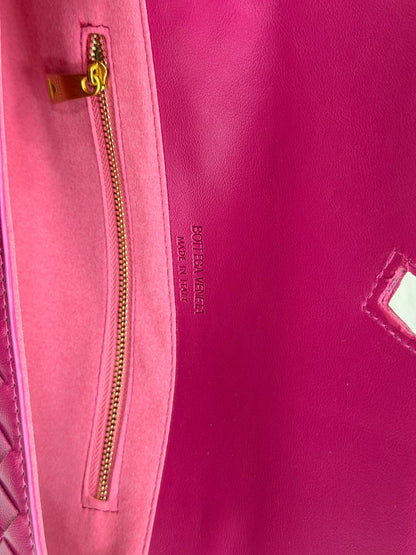 Bottega Veneta Intrecciato Knot Flap Clutch with Top Handle