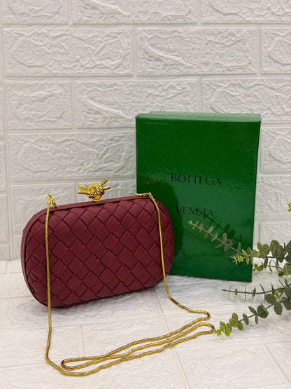 Bottega Veneta Intrecciato Knot Clutch Bag