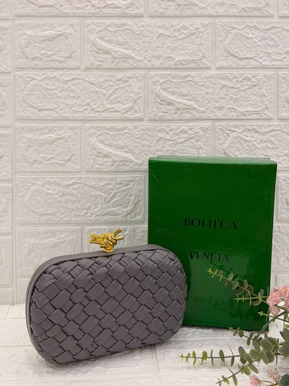 Bottega Veneta Intrecciato Knot Clutch Bag