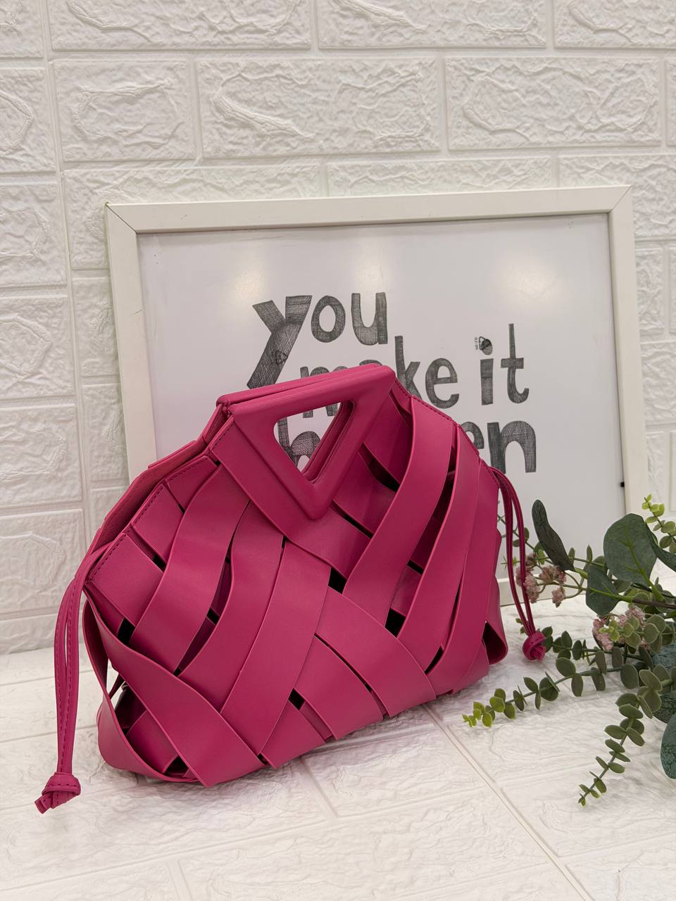 The Geometric Woven Handbag