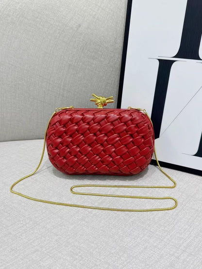 Bottega Veneta Intrecciato Knot Clutch Bag