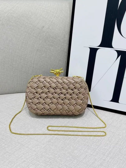 Bottega Veneta Intrecciato Knot Clutch Bag