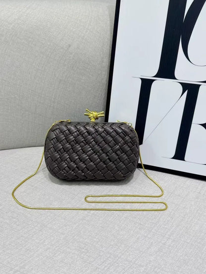 Bottega Veneta Intrecciato Knot Clutch Bag