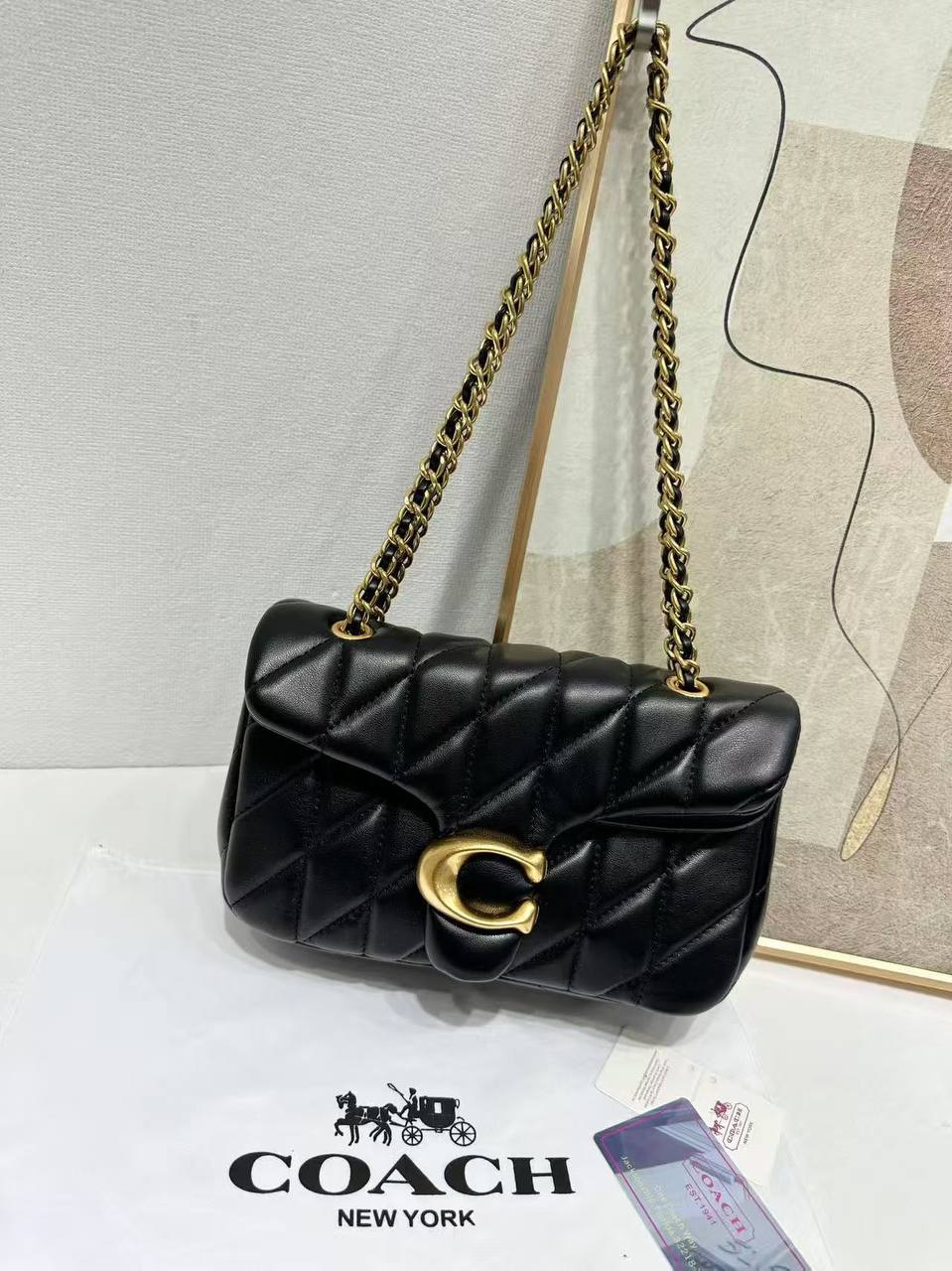 Coach Pillow Madison Shoulder Bag (with Quilted Leather)