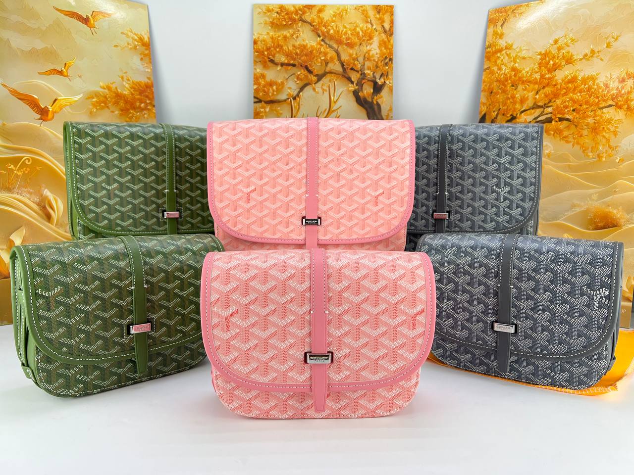 Goyard Belvedere MM & PM Messenger Bag unisex