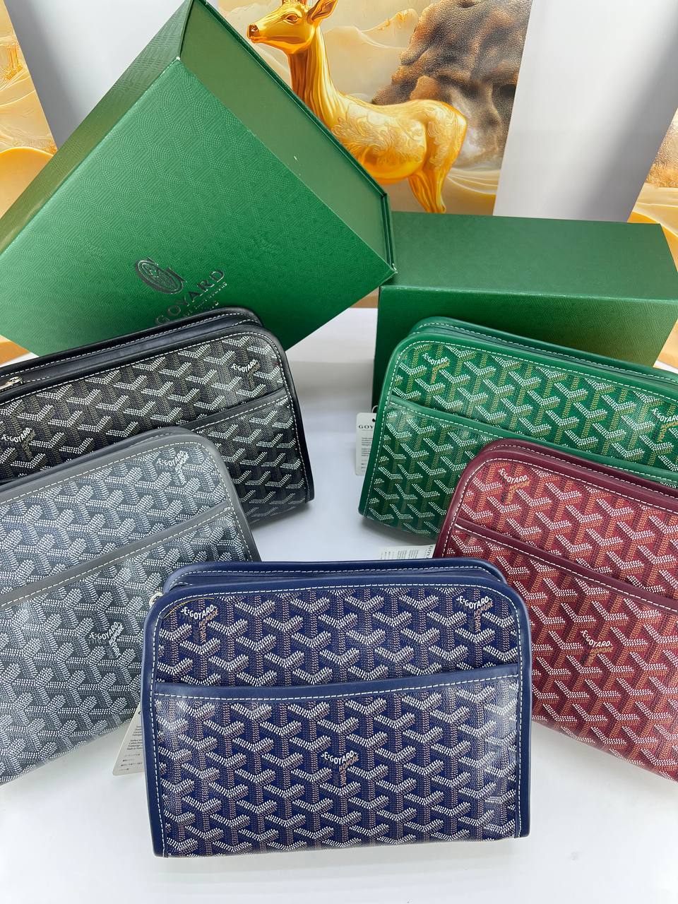 Jouvenet Pouch GM (Goyardine Canvas) unisex