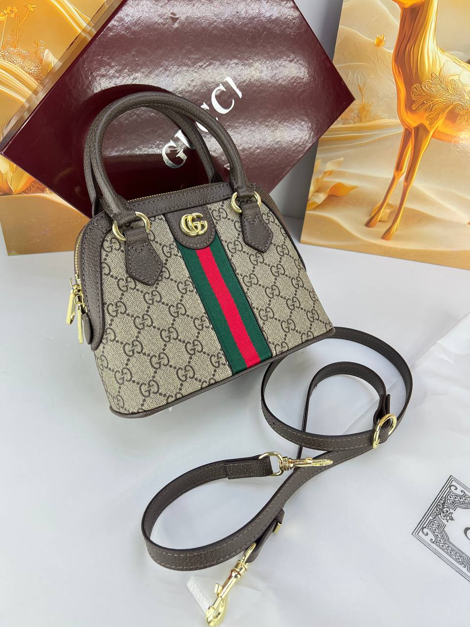 Ophidia GG Mini Dome Top Handle Bag