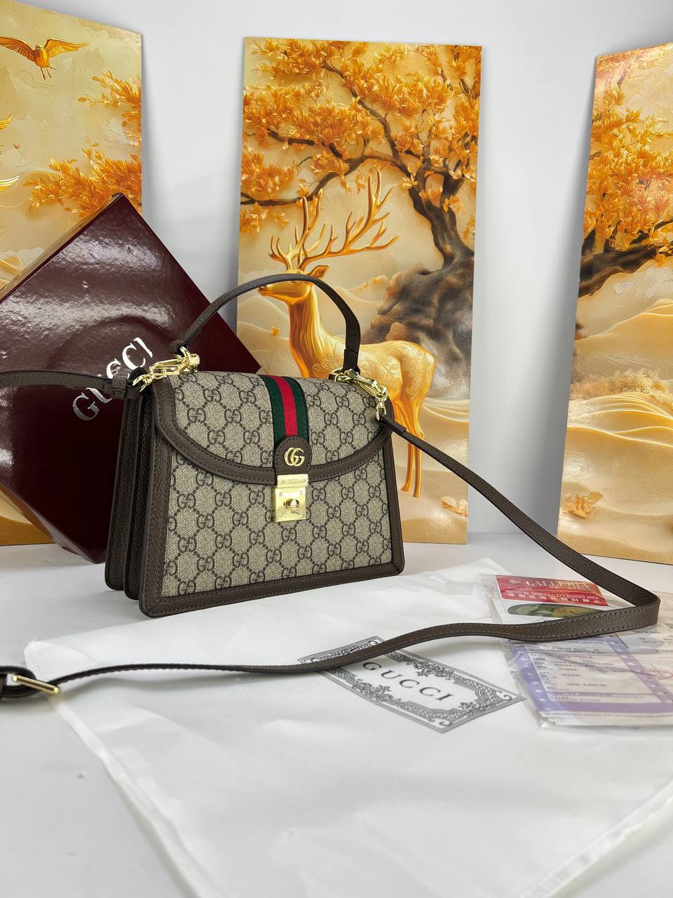 Gucci Ophidia GG Small Top Handle Bag