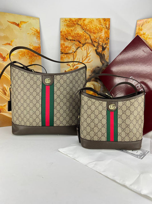 Gucci Ophidia GG Medium Shoulder Bag and Mini Bucket Bag Set