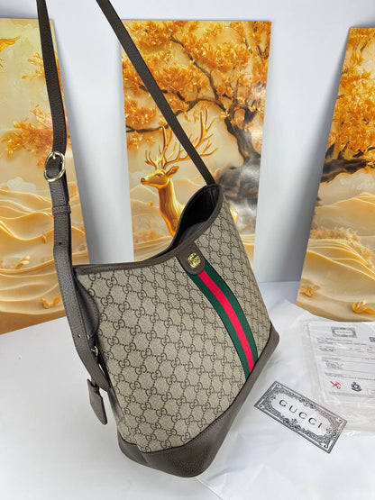 Gucci Ophidia GG Medium Shoulder Bag and Mini Bucket Bag Set