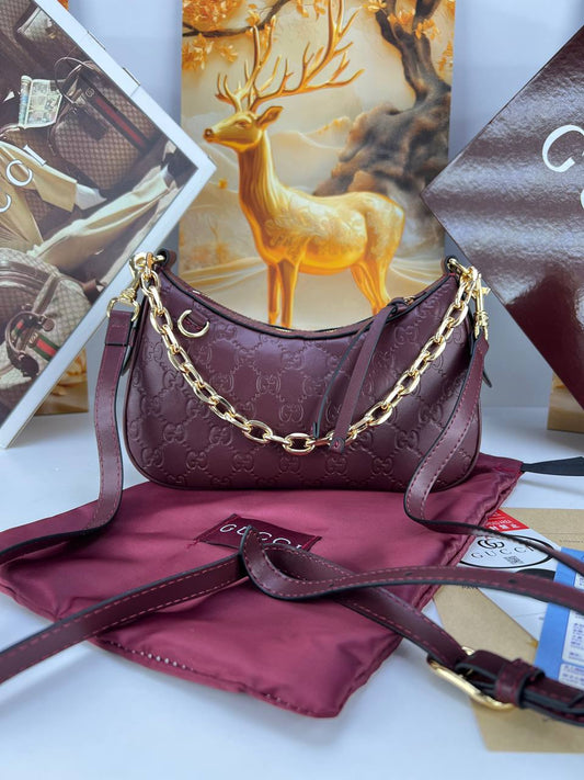 Gucci GG Matelassé Half-Moon Shoulder Bag