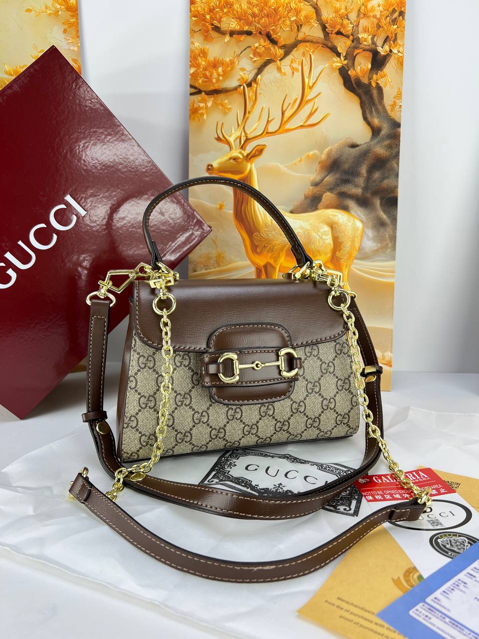 Iconic Horsebit Top Handle Bag