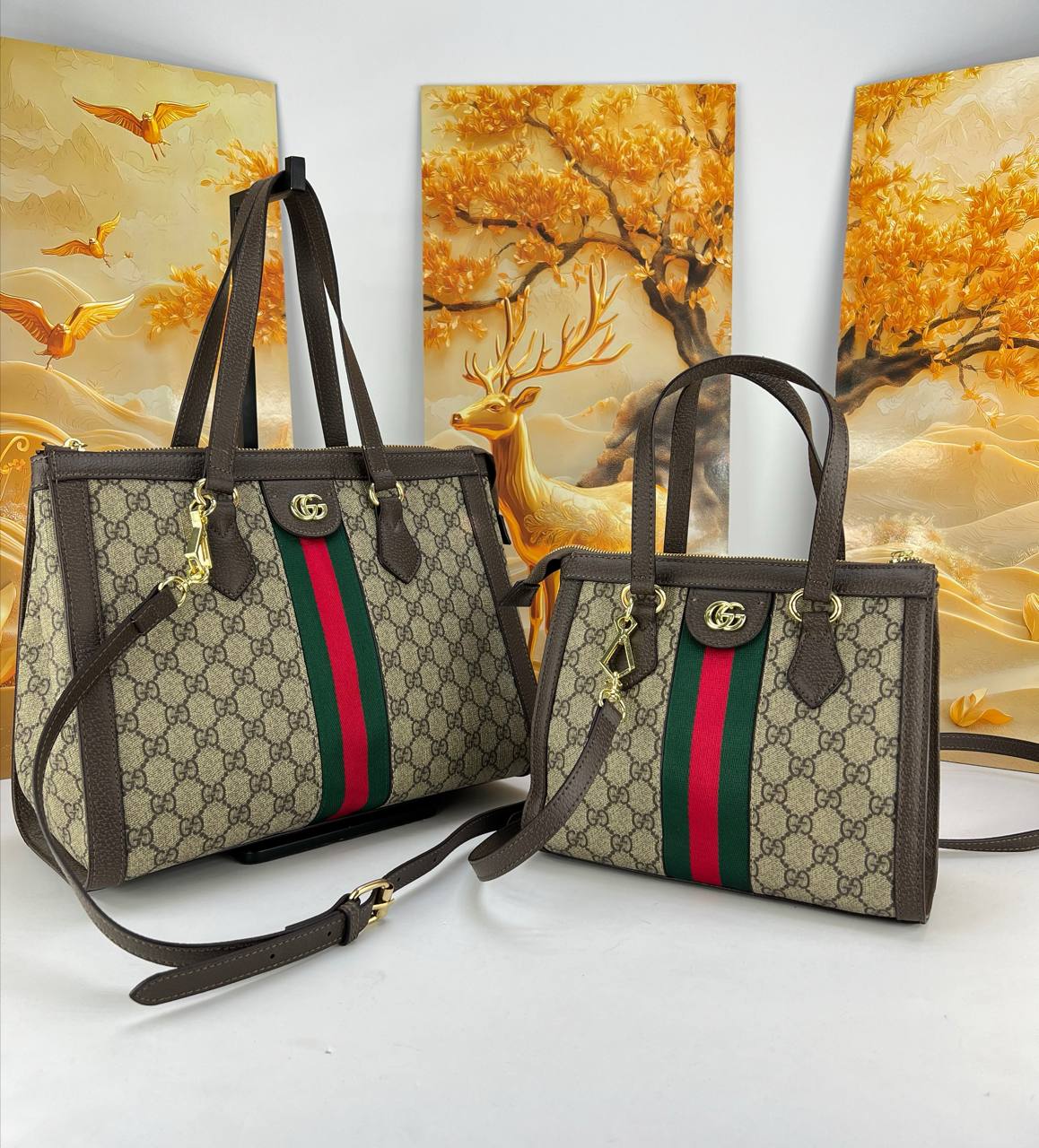 Gucci Ophidia GG Medium & Small Tote Bag Set
