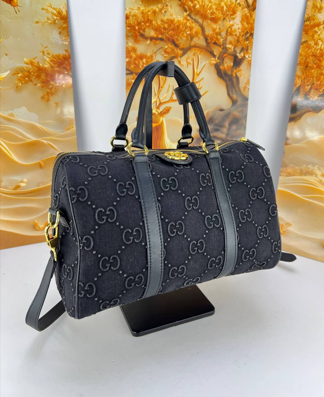 Gucci GG Monogram Canvas Boston Bag