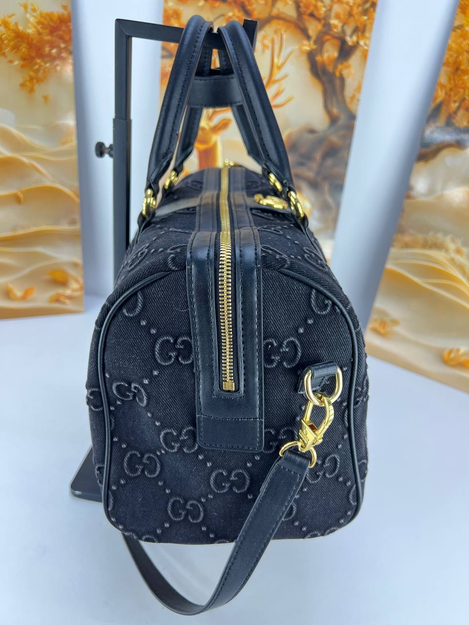 Gucci GG Monogram Canvas Boston Bag