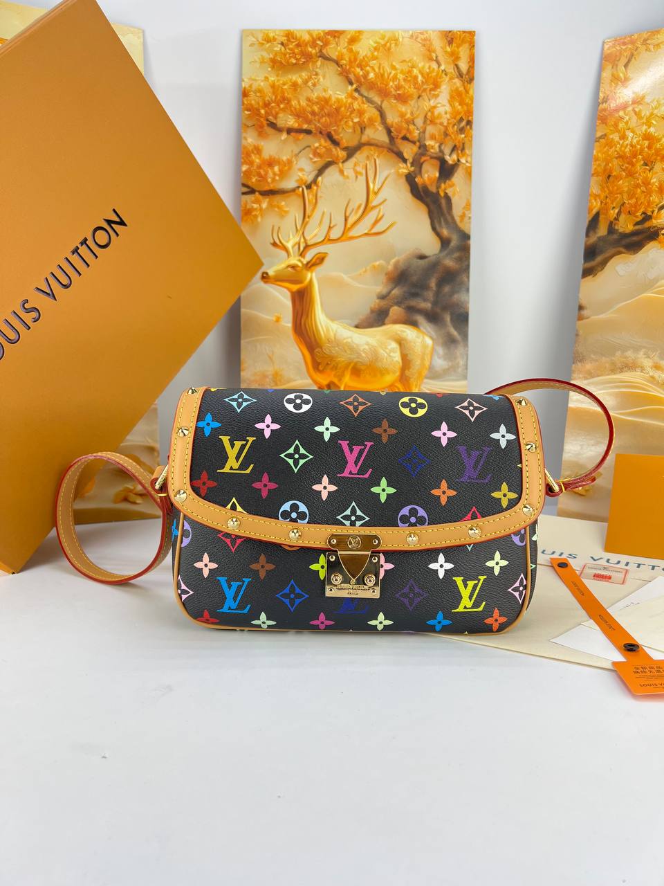 Louis Vuitton Monogram Multicolor Flap Bag (Takashi Murakami Edition)