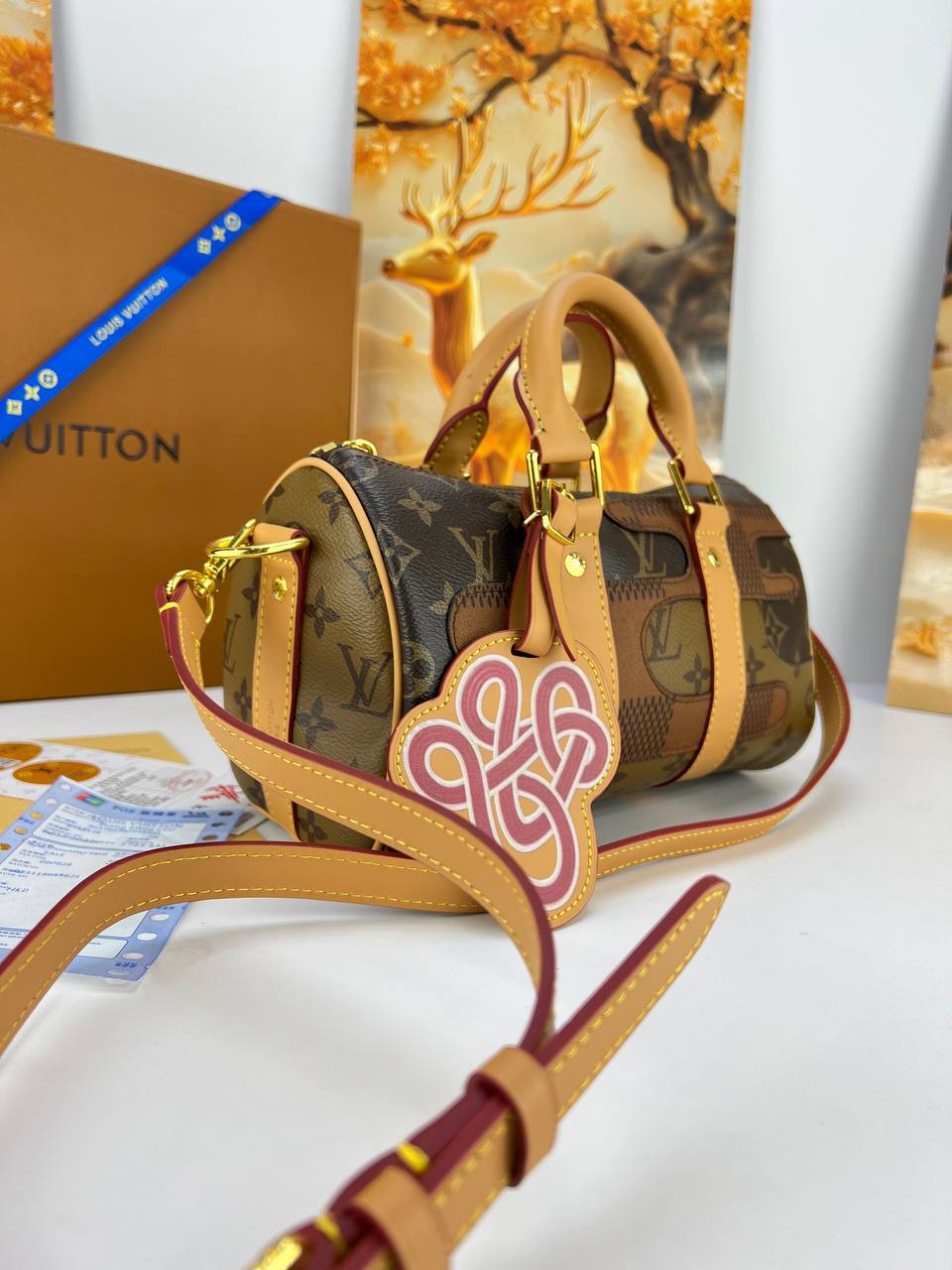 Louis Vuitton x Nigo Keepall Bandoulière 25 (Damier & Monogram Patchwork / Drip Edition)