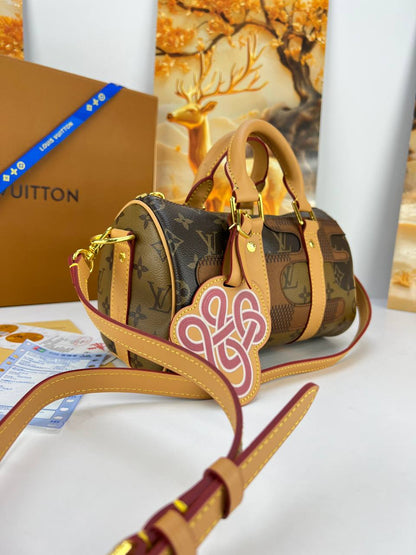 Louis Vuitton x Nigo Keepall Bandoulière 25 (Damier & Monogram Patchwork / Drip Edition)