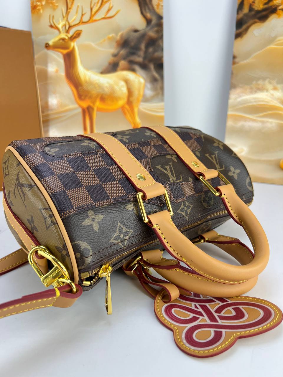 Louis Vuitton x Nigo Keepall Bandoulière 25 (Damier & Monogram Patchwork / Drip Edition)