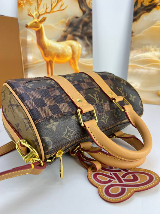 Louis Vuitton x Nigo Keepall Bandoulière 25 (Damier & Monogram Patchwork / Drip Edition)